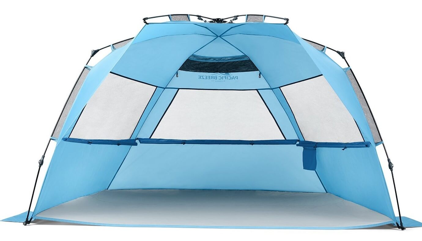 Childrens Uv Sun Tent & Pacific Breeze Easy Up Beach Tent Deluxe XL Sc 1 St Best Beach Gear